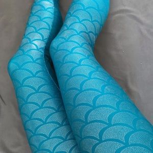 BlackMilk mermaid leggings teal